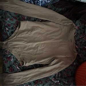 Francesca's Collections Beige Long Sleeve Top